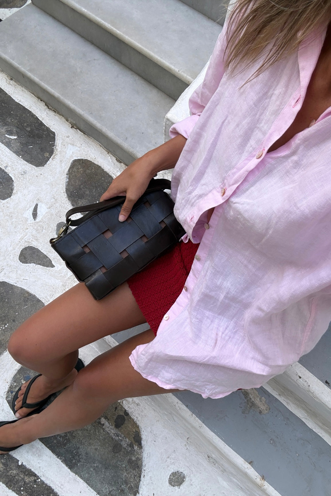 Dia Knit Skirt Red