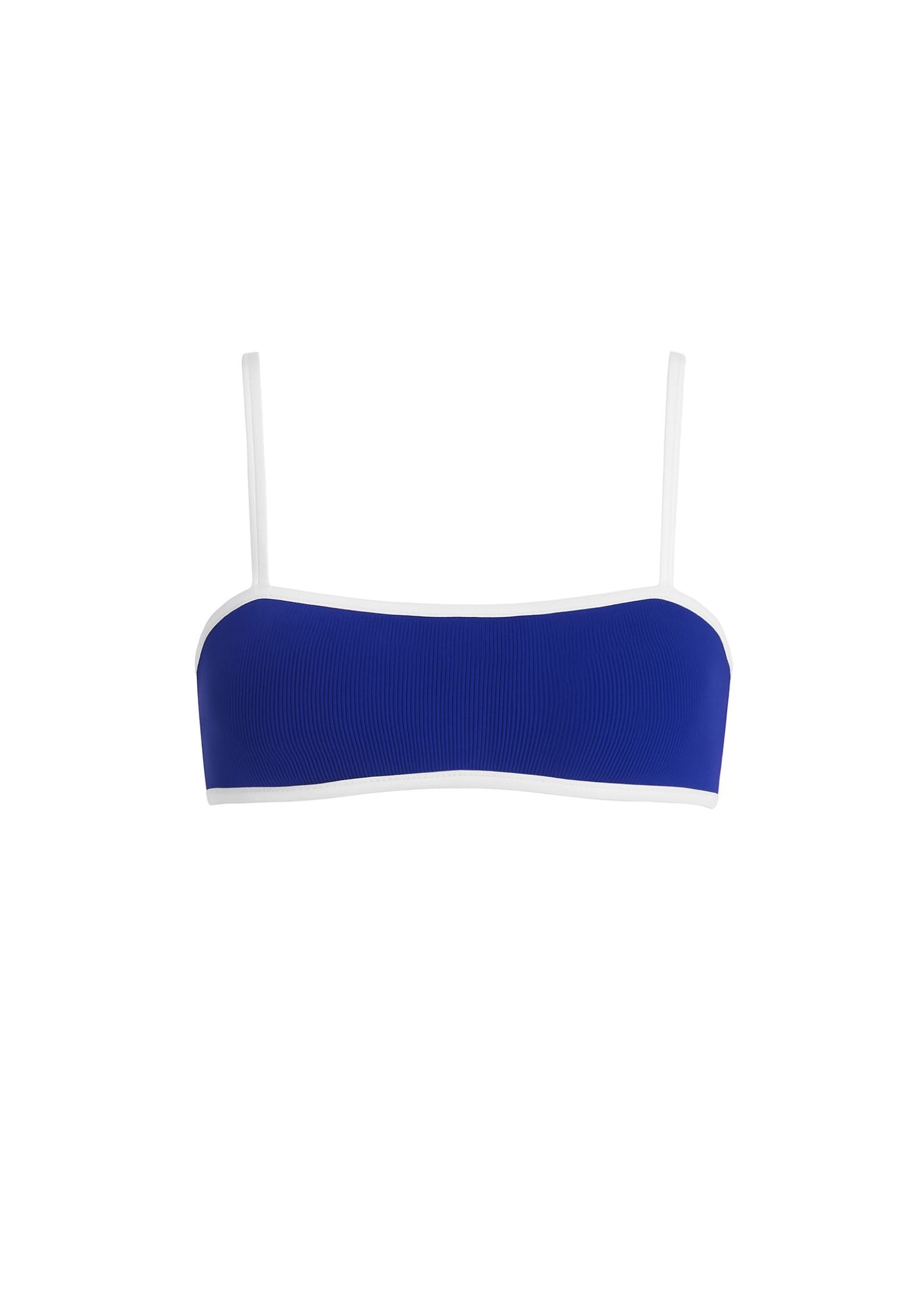 Blue/Green Contrast Reversible Bikini Top