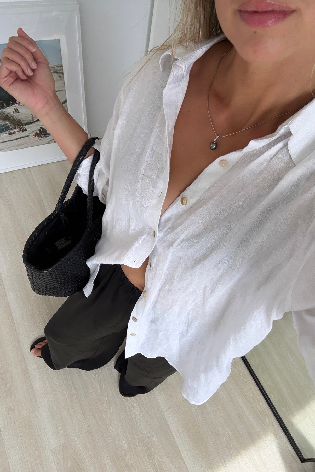 Silk Pants Black