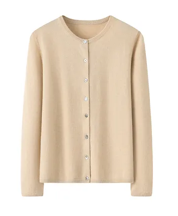 Beige Pure Cashmere Cardigan
