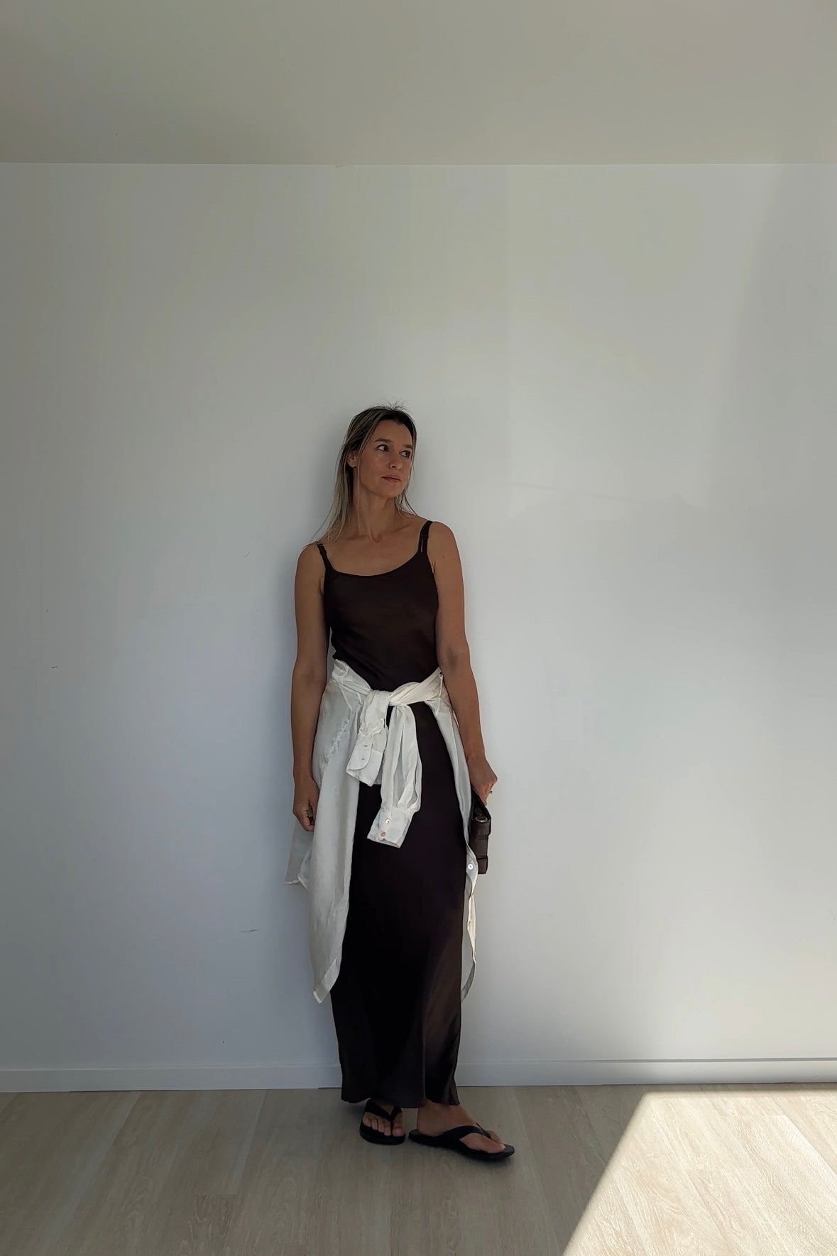 Eco Silk Dress Full Length Cacao