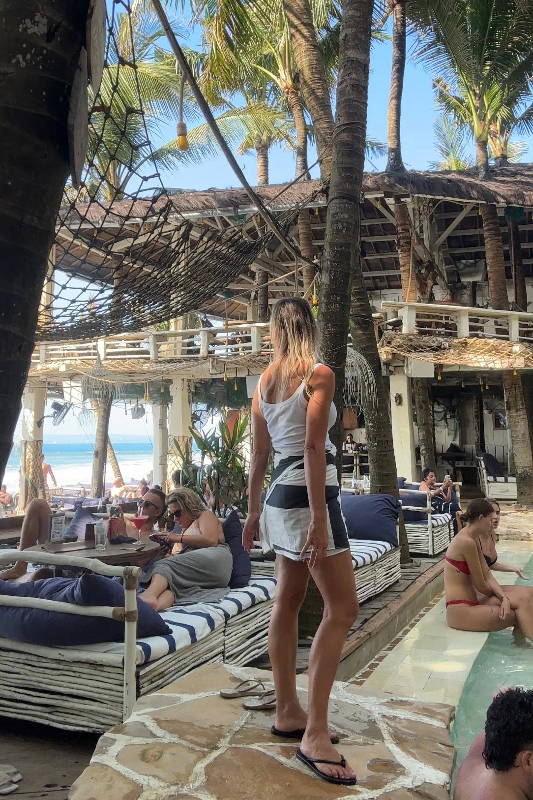 Knot Leather Sandals Black