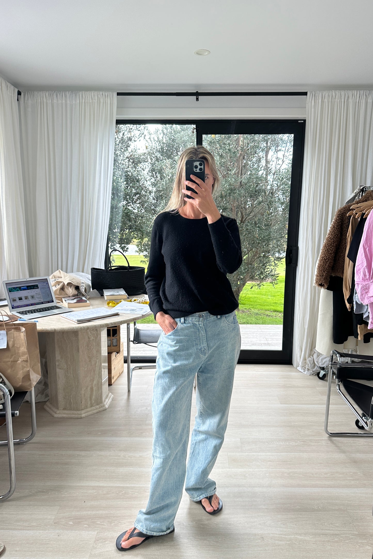 Stonewashed Denim + Merino Outfit