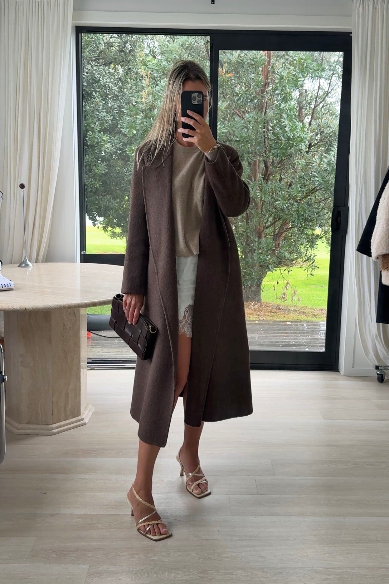 Pure Wool Full Length Coat Cocoa