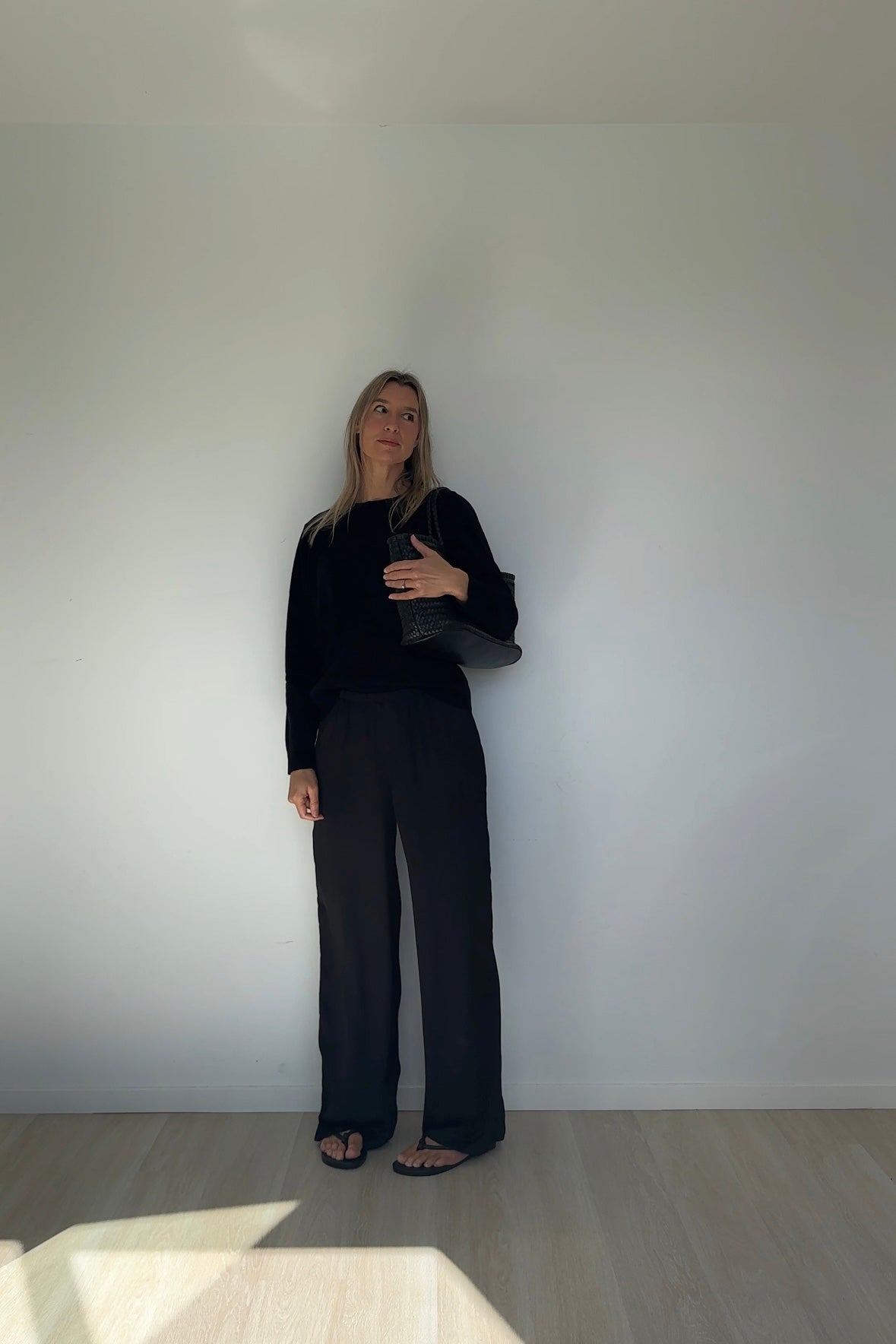Eco Silk Pants Black