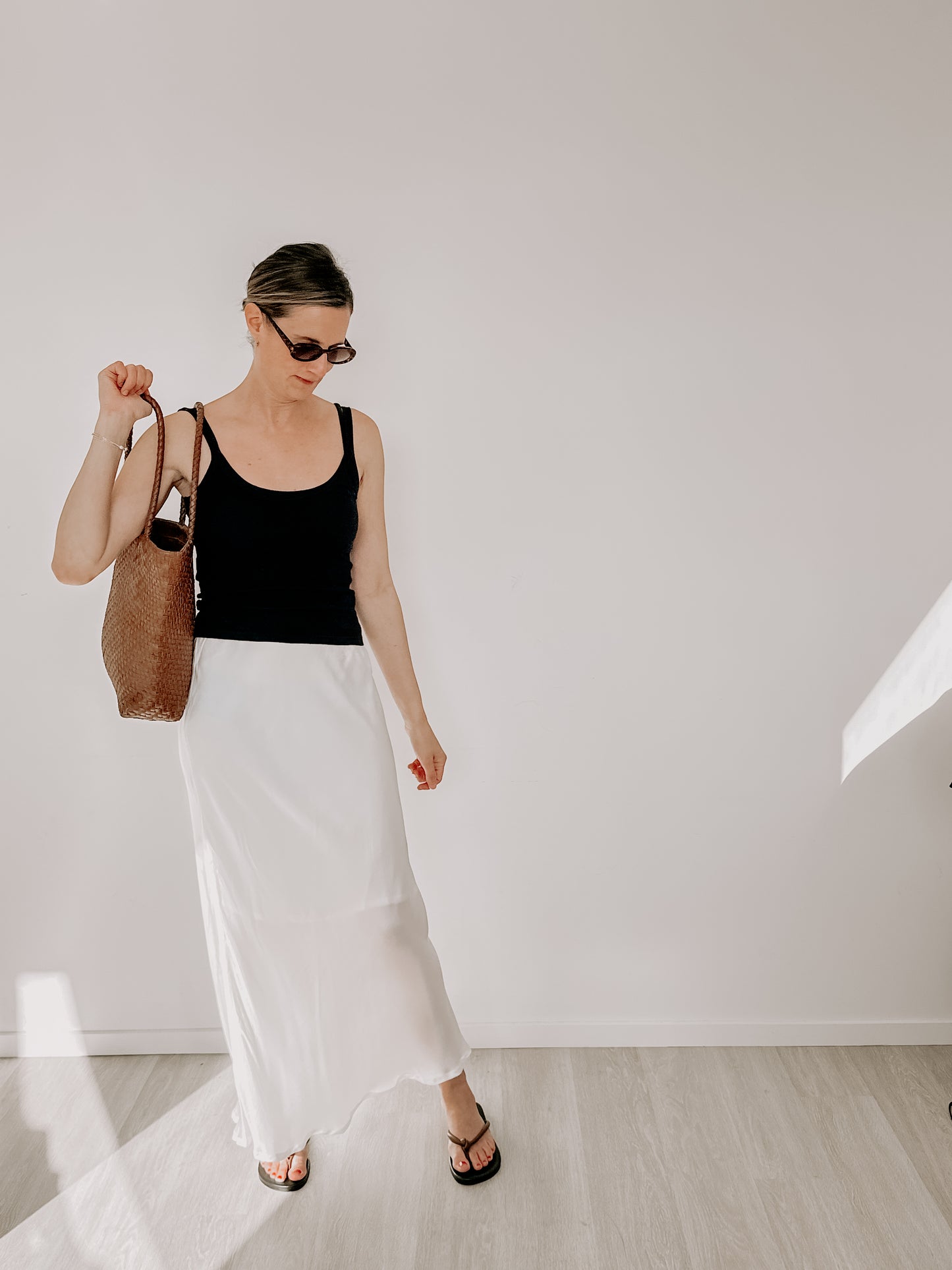 Black Ribbed Singlet