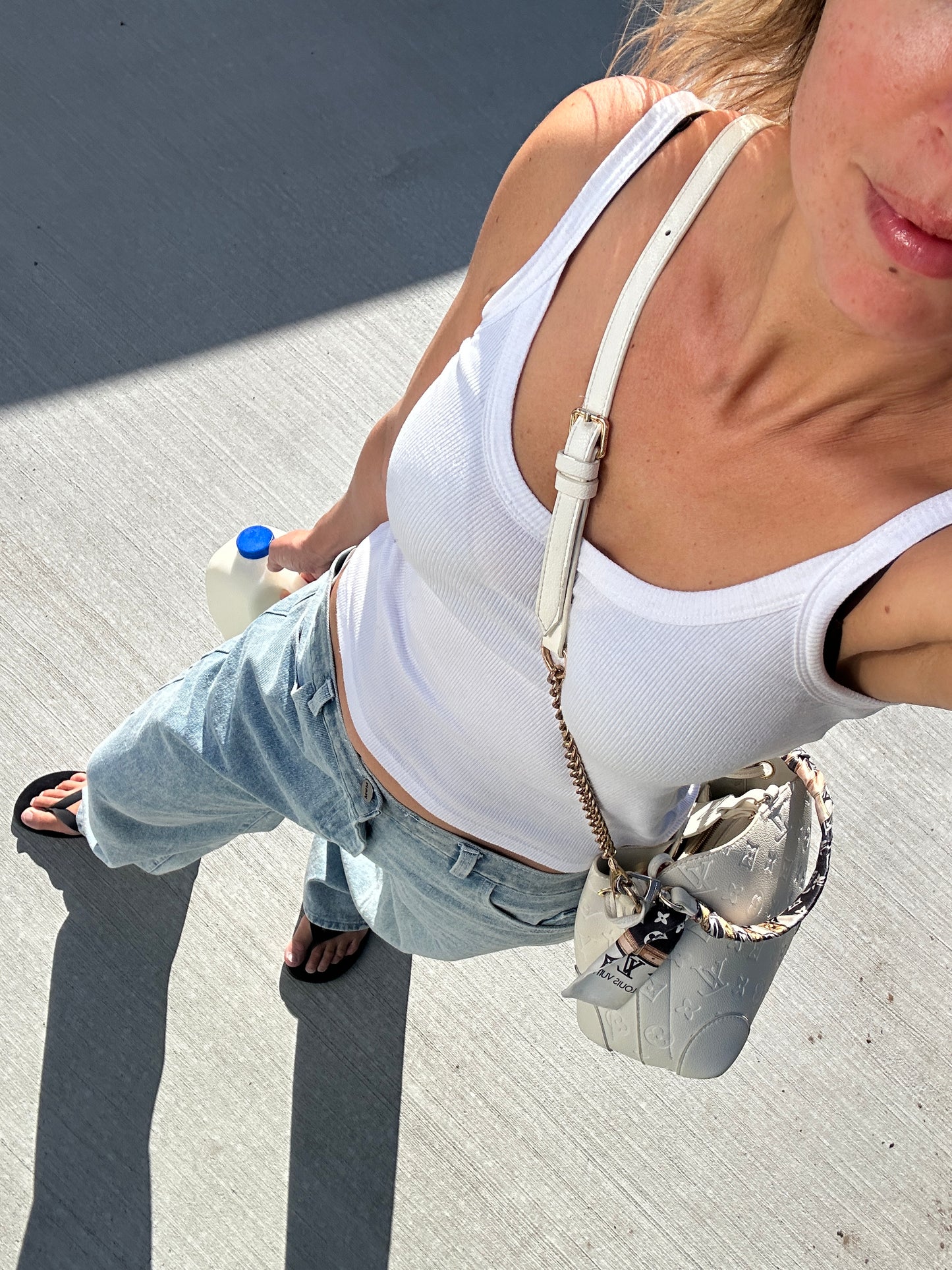 Coconut Ribbed Singlet