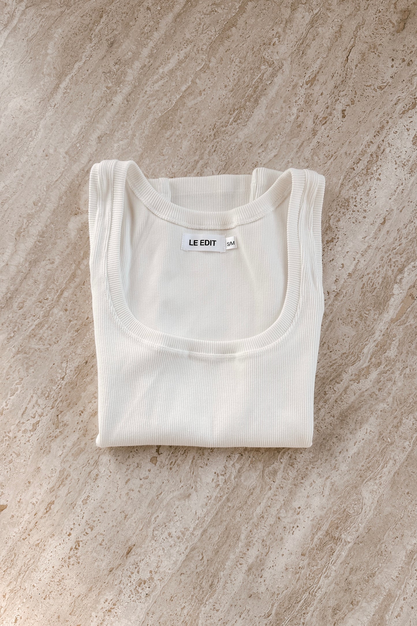 Ever Organic Ribbed Singlet Vanilla