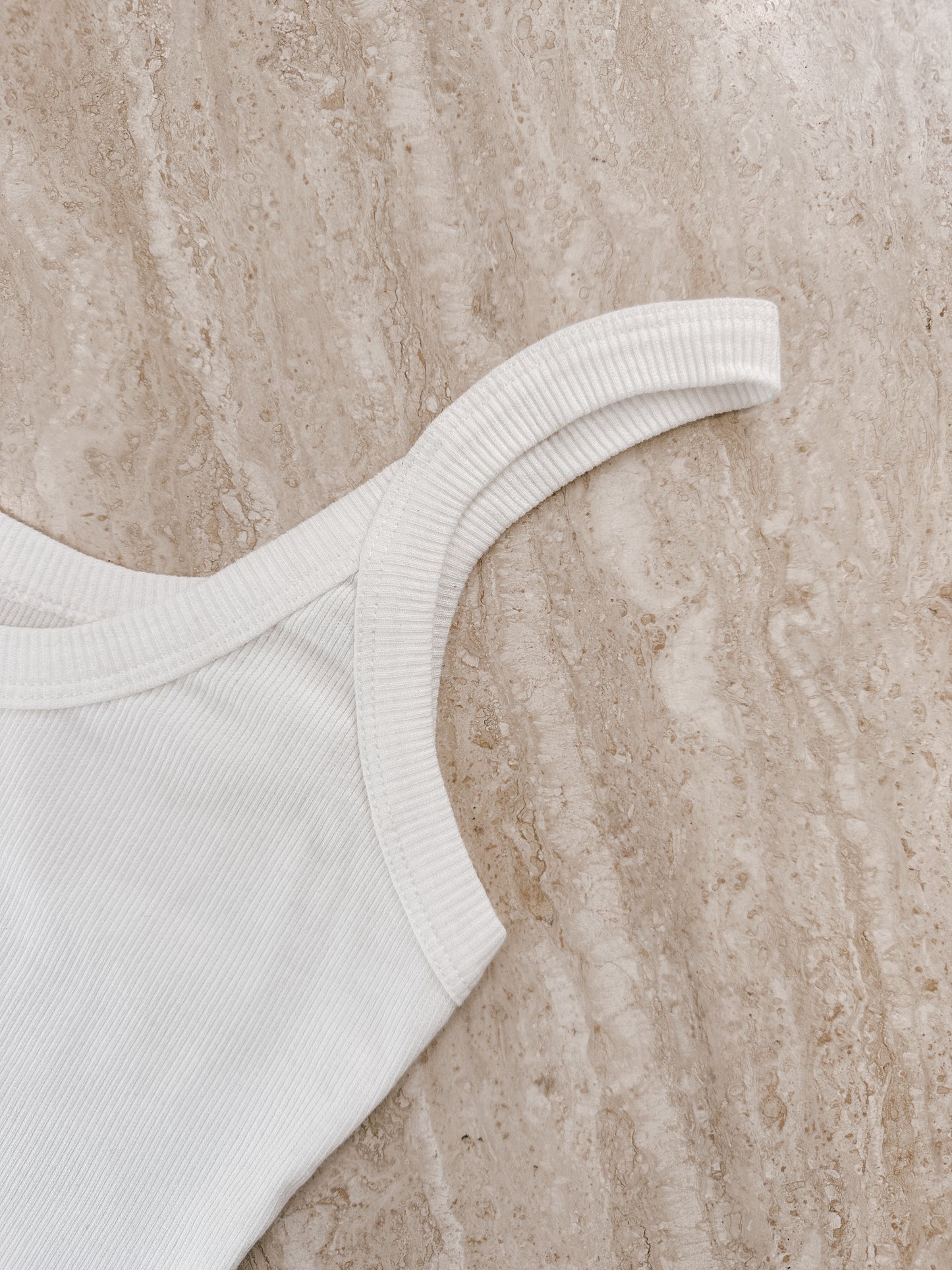 Coconut Ribbed Singlet