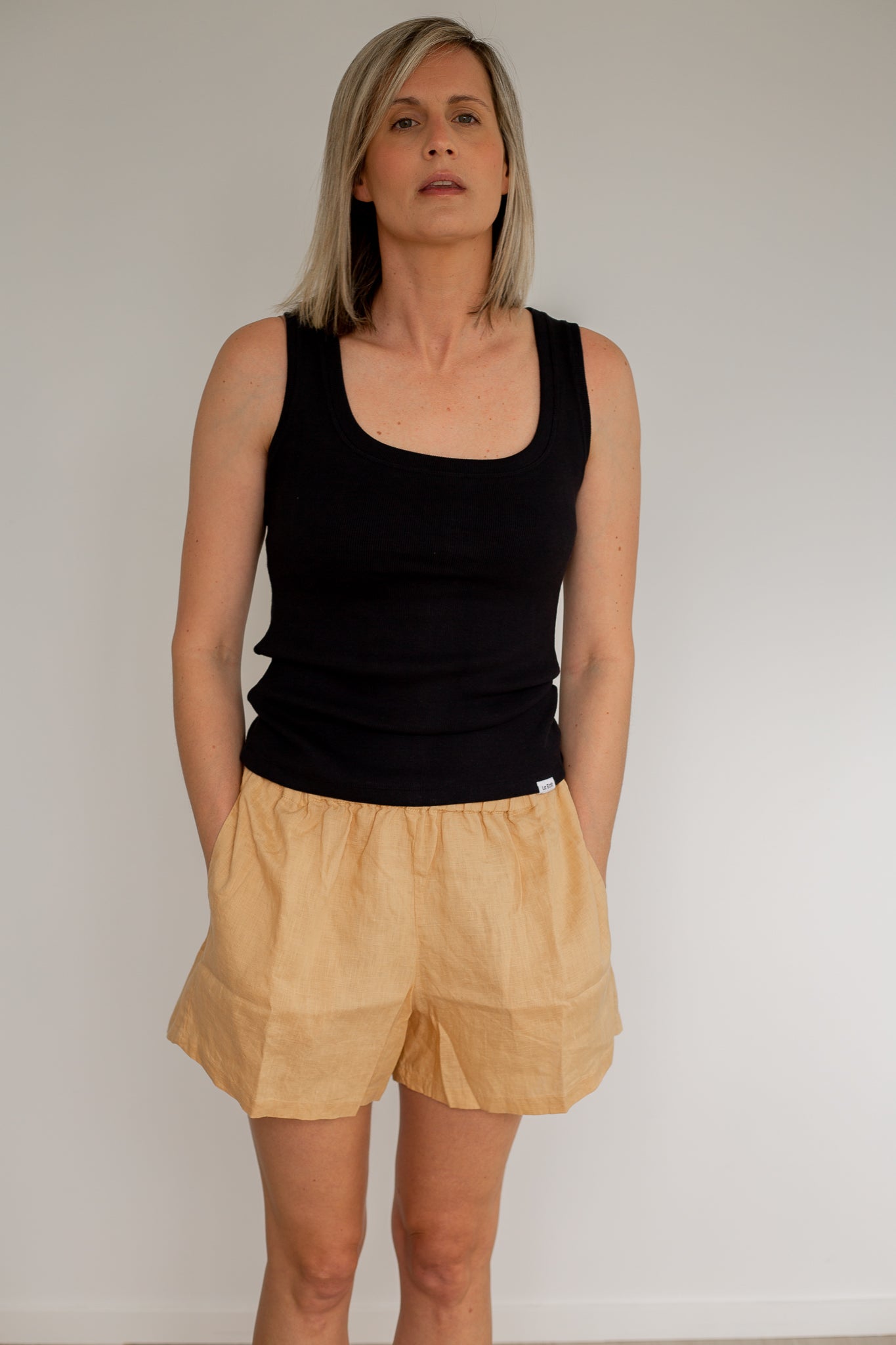 Ever Organic Ribbed Singlet Black