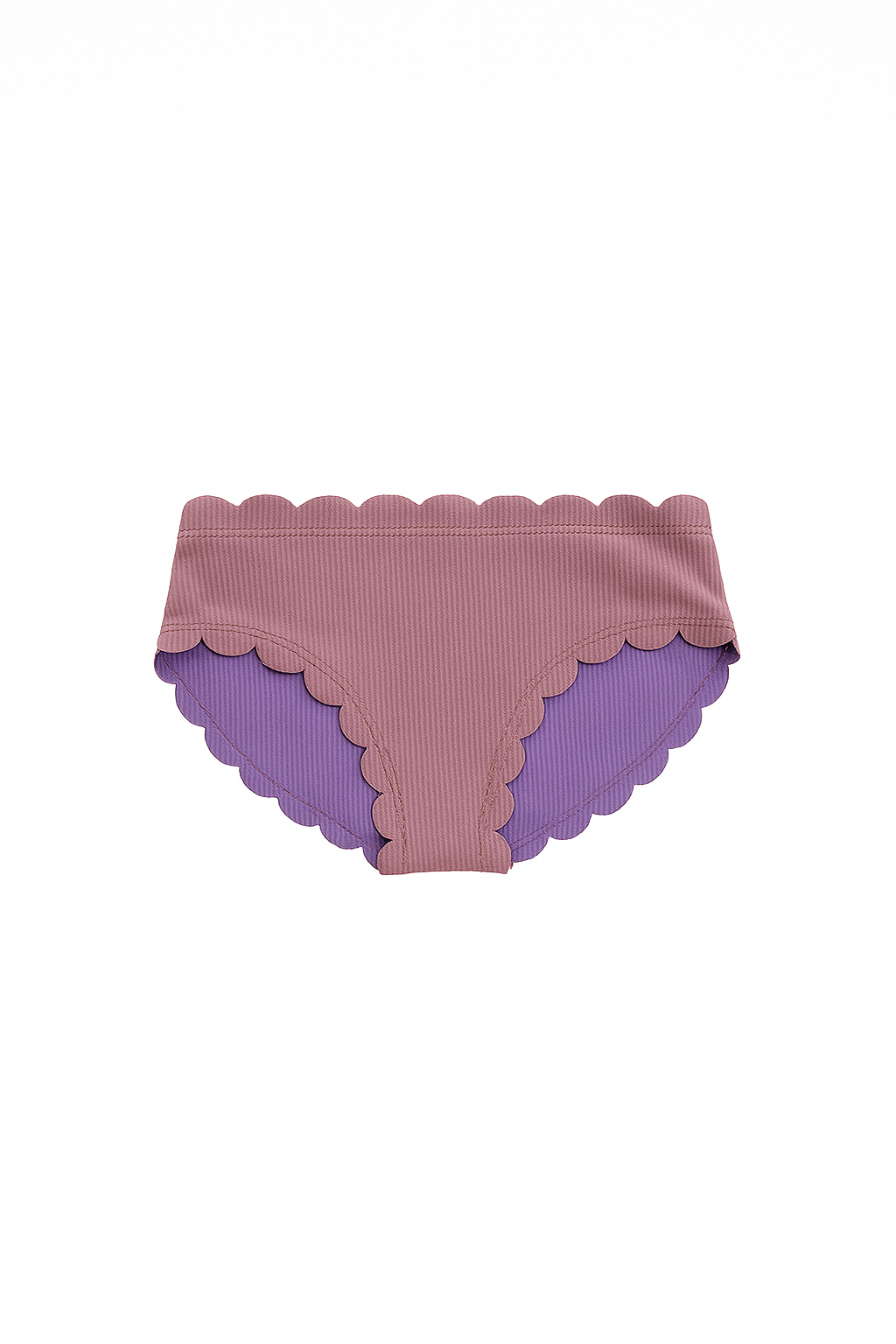 Seashell Reversible Mid Waist Bikini Bottoms