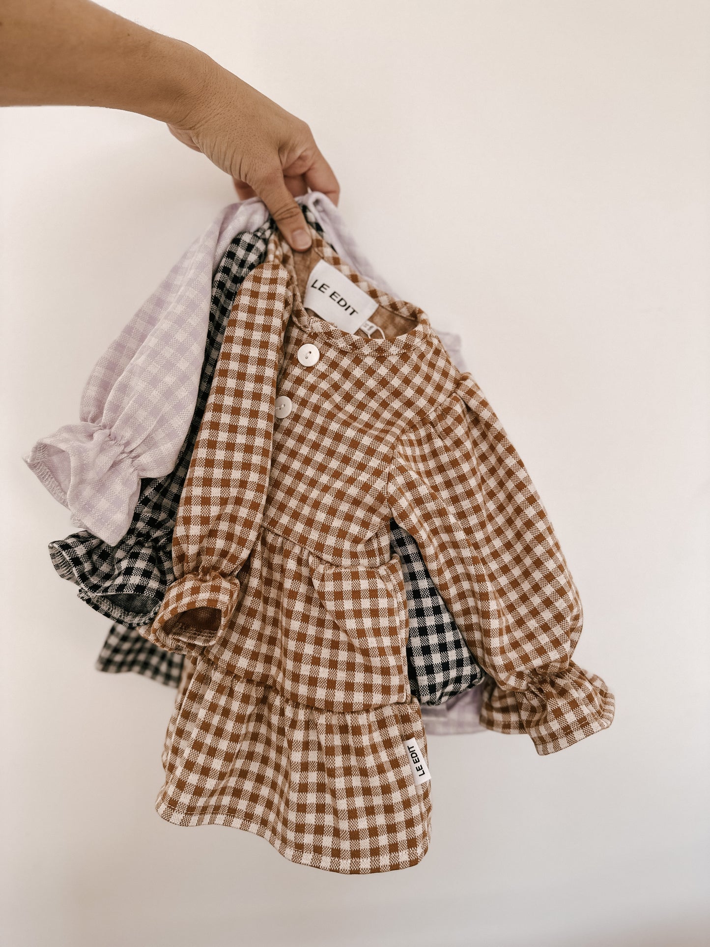 Black Gingham Girls Dress