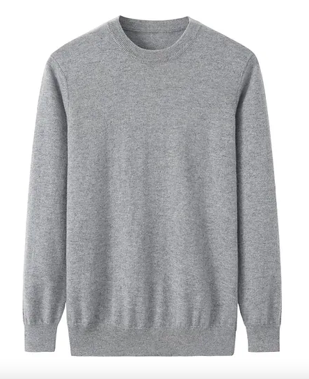 Marle Grey Boyfriend Pure Cashmere Crew Neck Jumper