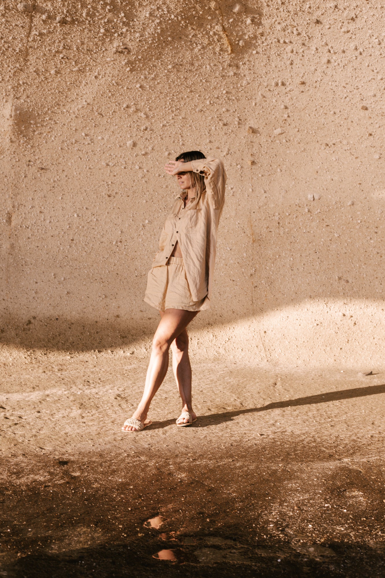 Beige Linen Shirt