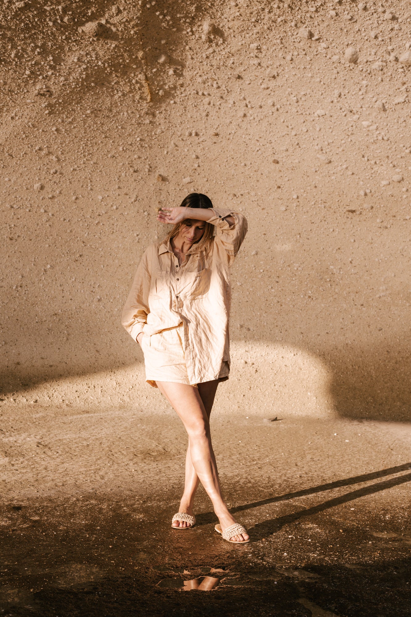 Beige Linen Shirt
