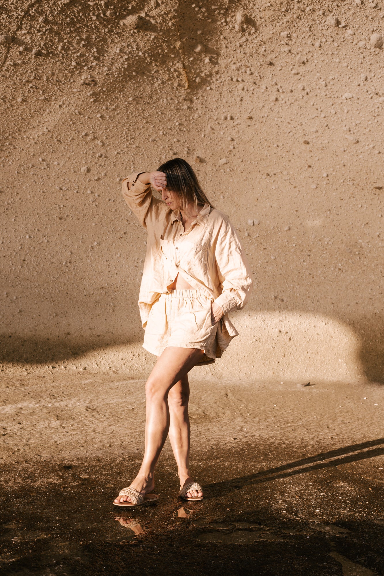Beige Linen Shirt