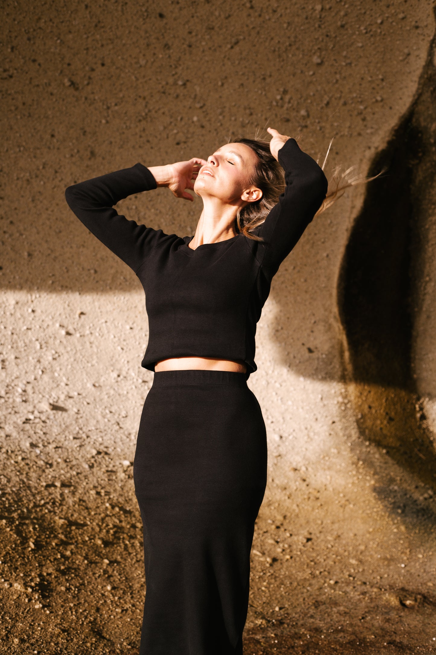 Ever Ribbed Skirt Jett