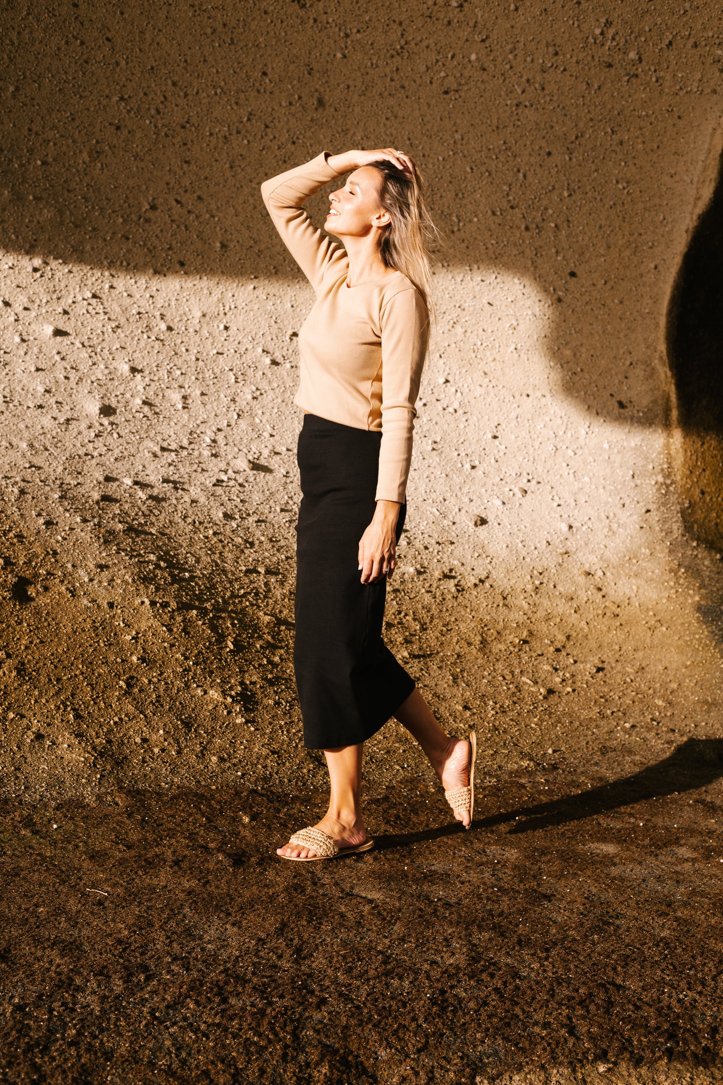 Ever Ribbed Skirt Jett