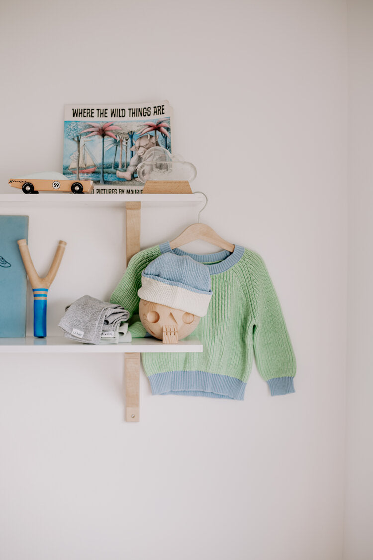 Sea Sky Contrast Knit Jumper