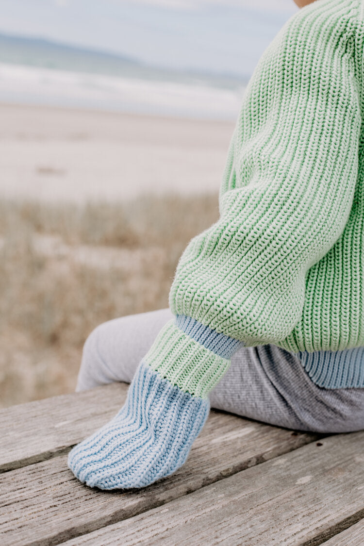Sea Sky Knitted Mittens