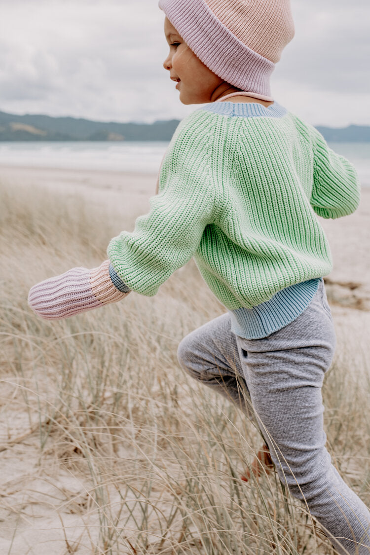 Sea Sky Contrast Knit Jumper