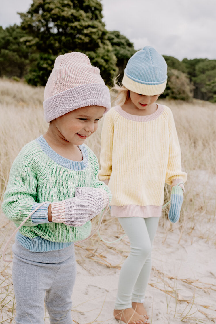 Lemon Candy Contrast Knit Jumper