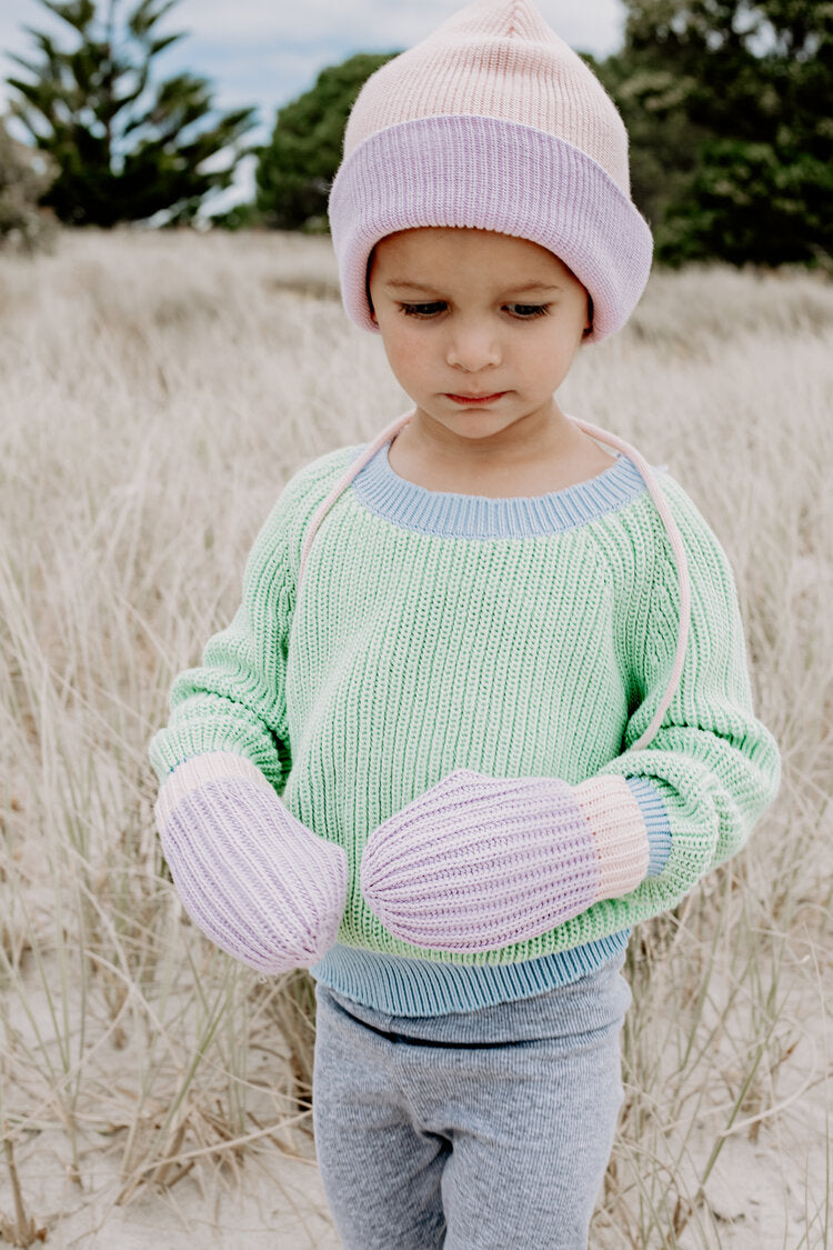 Candy Haze Knitted Mittens