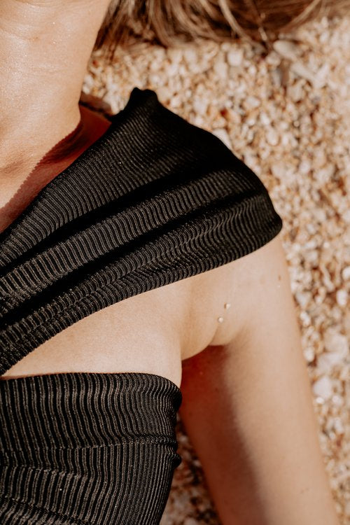 Grecian Bikini Top Black