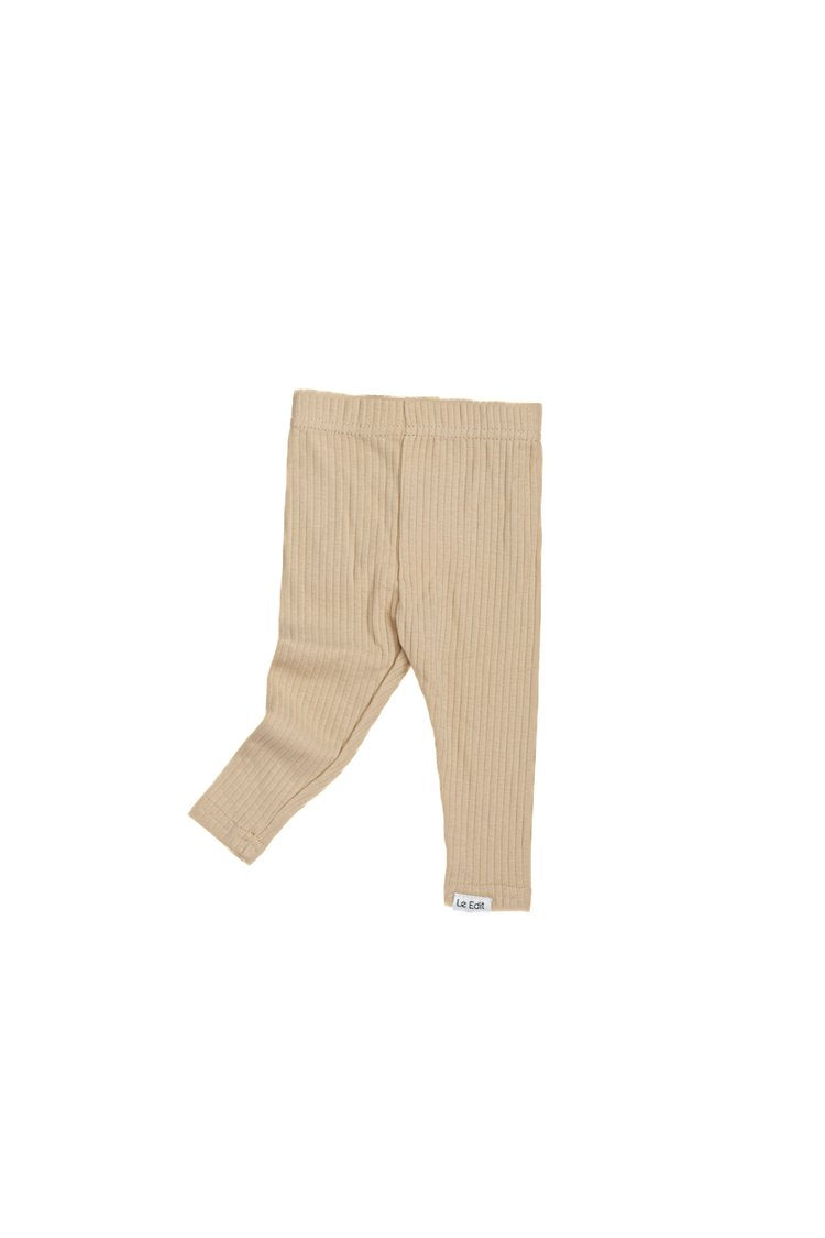 Sand Ribbed Leggings