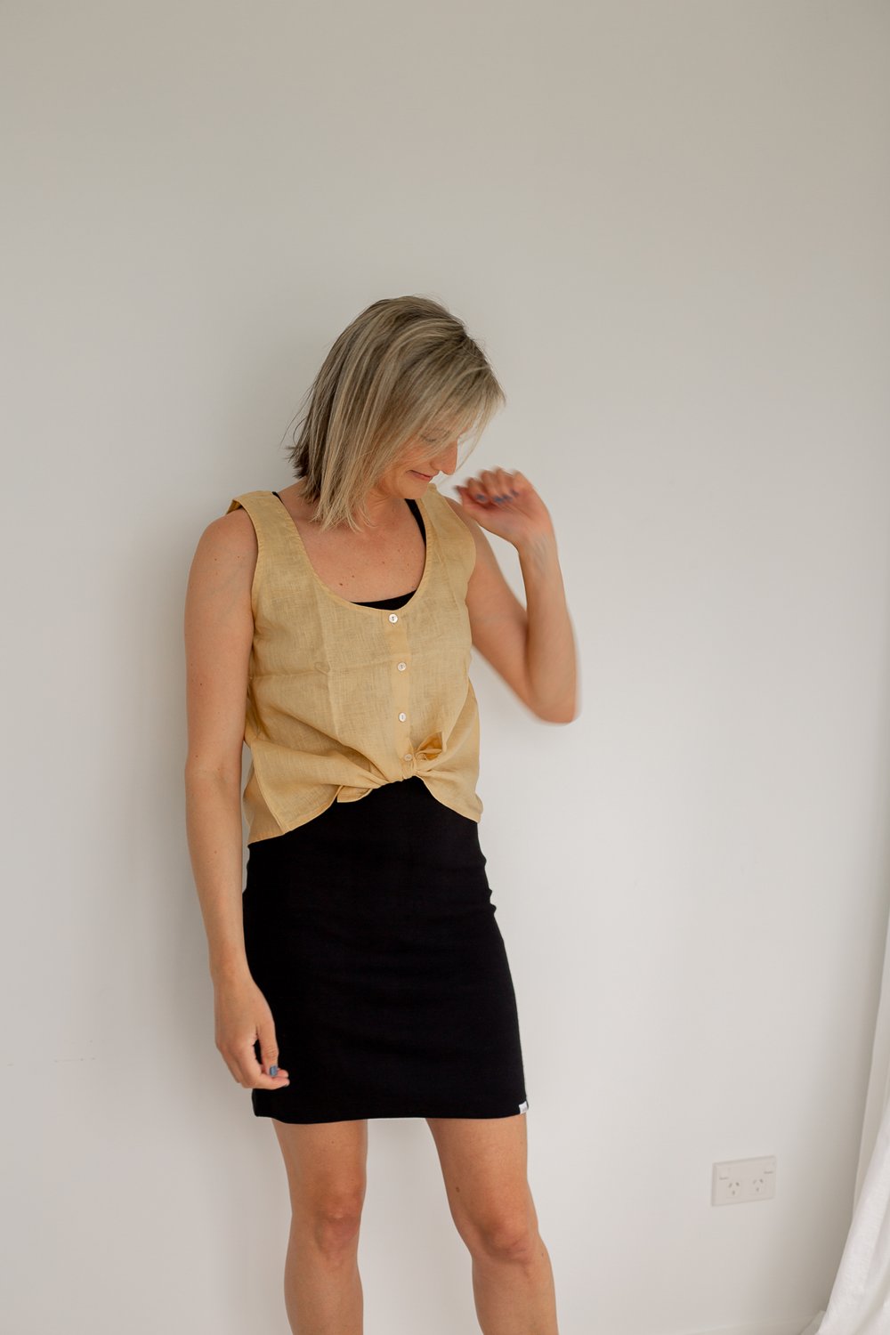 Linen Reversible Top Beige