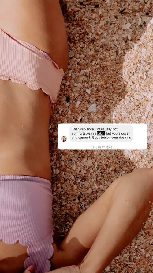 Seashell Scallop Reversible Bikini Top