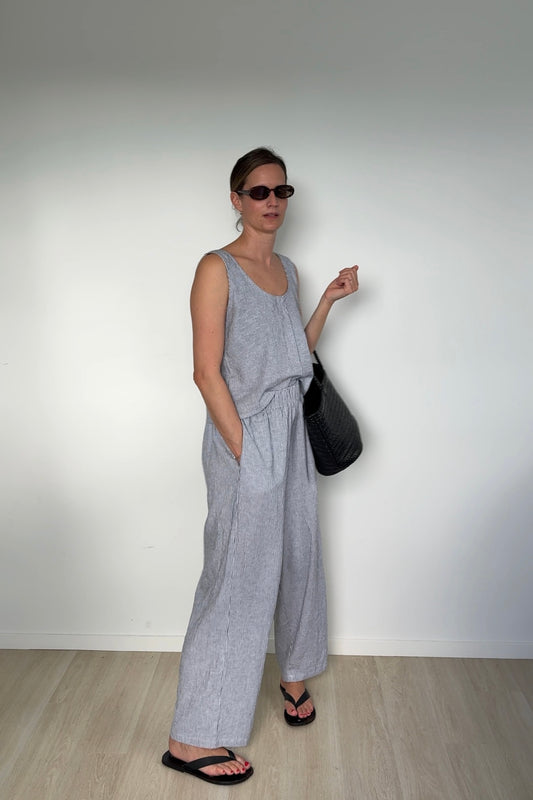 Woven Stripe Linen Pants