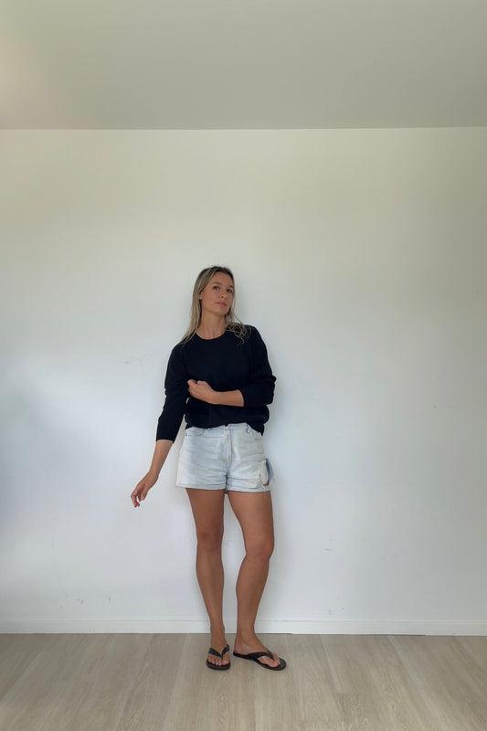 Navy Pure Cashmere Crew Neck Jumper