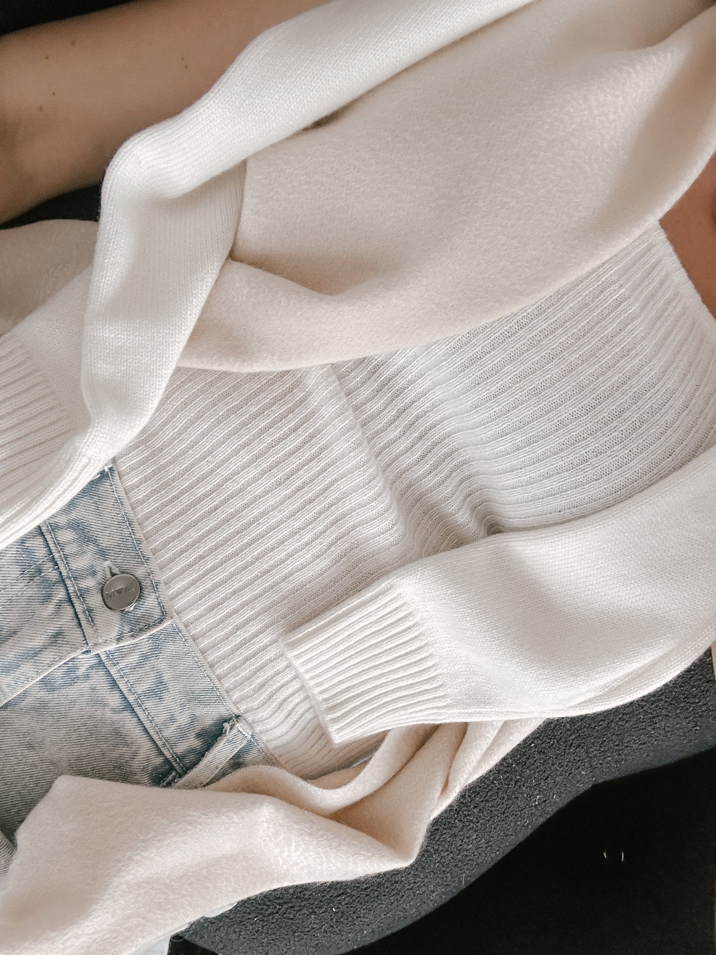 Pure Cashmere Ribbed Tank Coconut