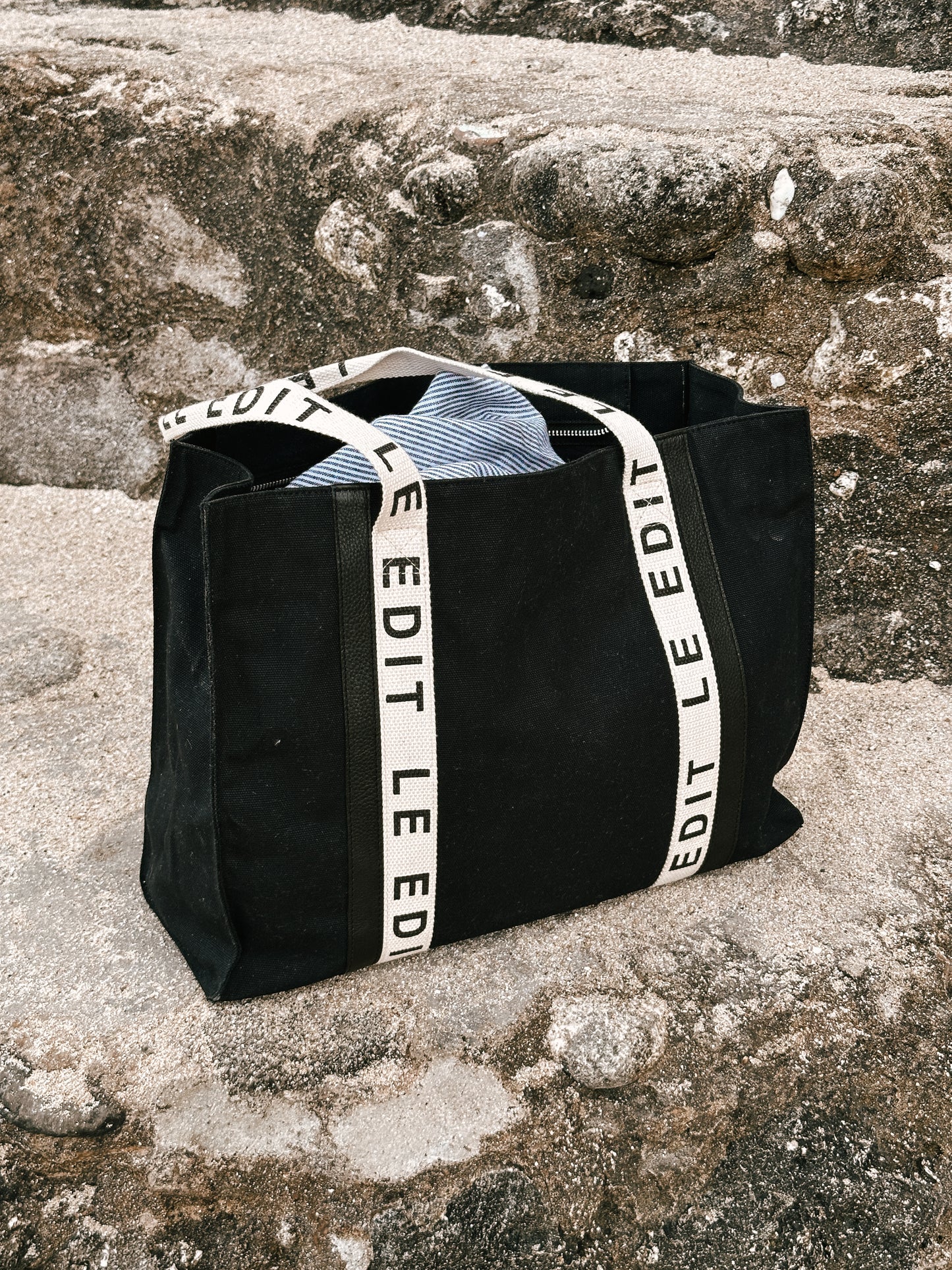 Structured Canvas Travel Tote