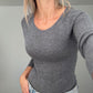 Merino Cashmere Slim Fit Knit Stone