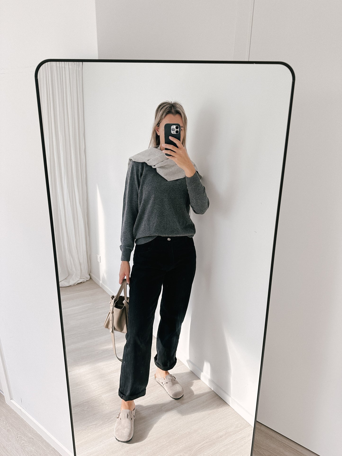 Marle Grey Pure Cashmere Scarf