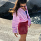 Dia Knit Skirt Red & Pink