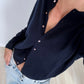 Navy Midnight Pure Cashmere Cardigan