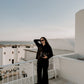 Bias Cut Pure Silk Pants Black