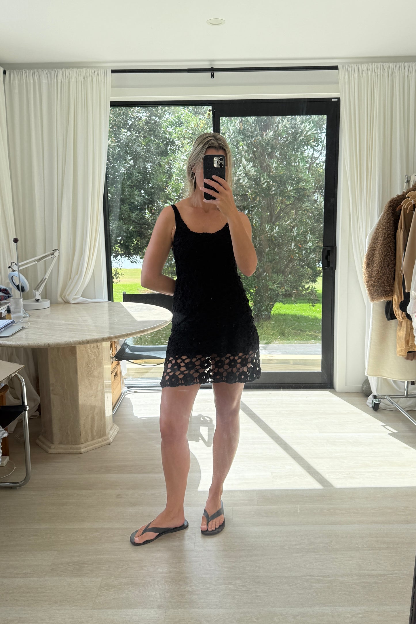 Kiklos Crochet Dress Black