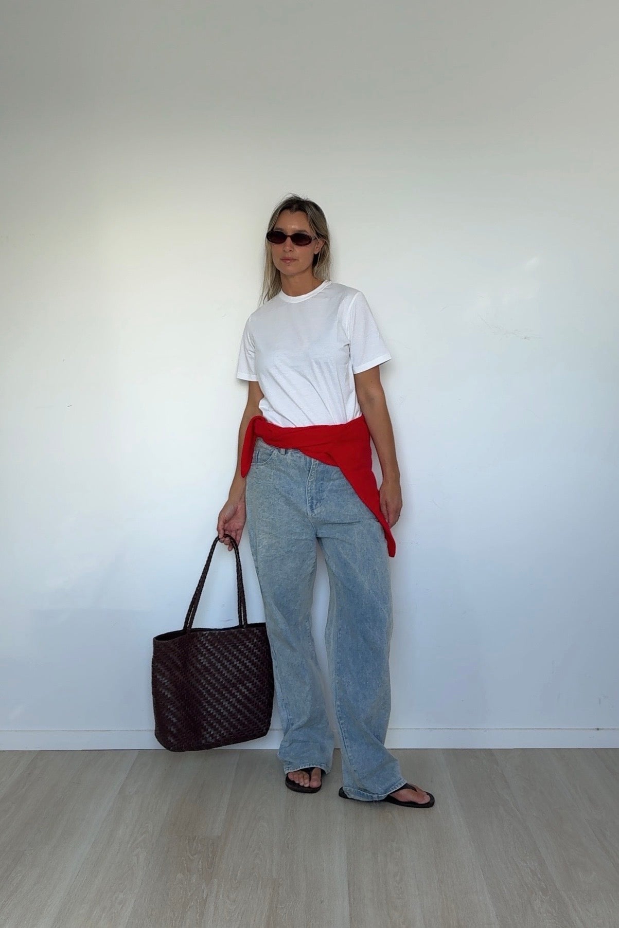 Pure Cashmere Crew Neck Jumper Cherry Red