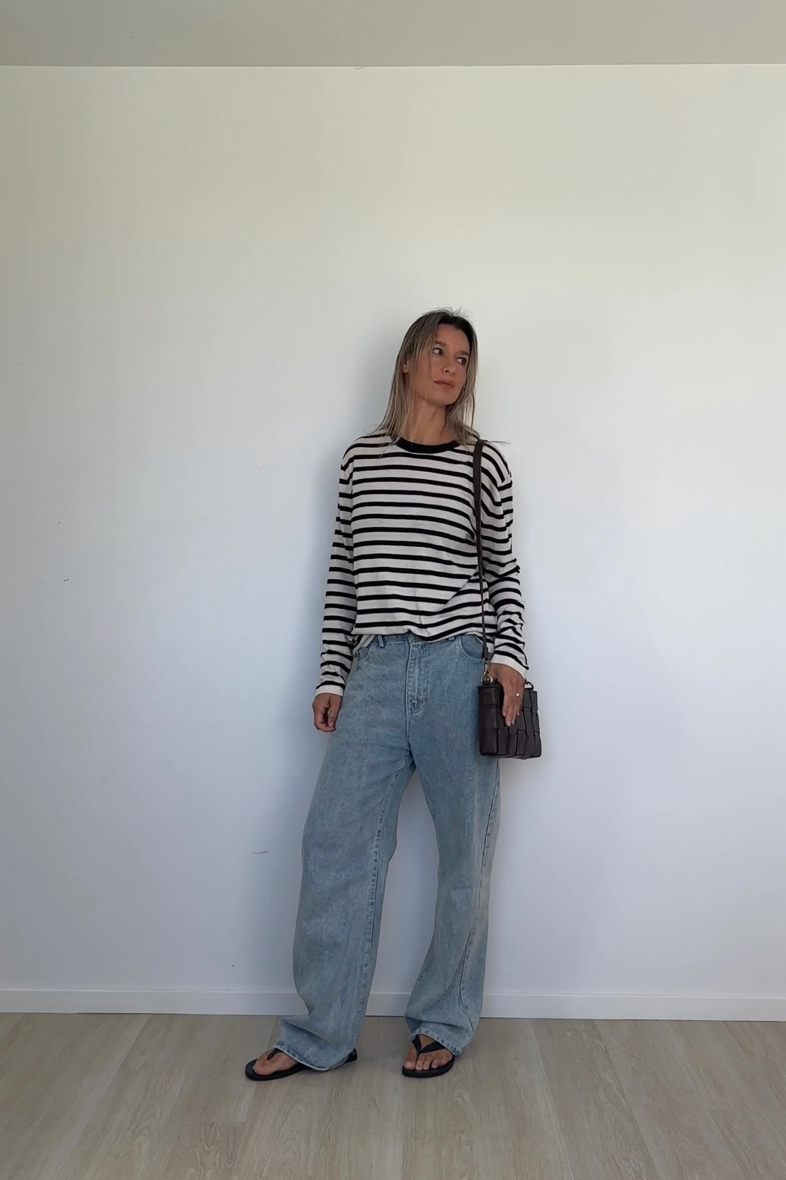 French Stripe Pure Merino Crew