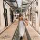 Bow Contrast Linen Dress Coconut