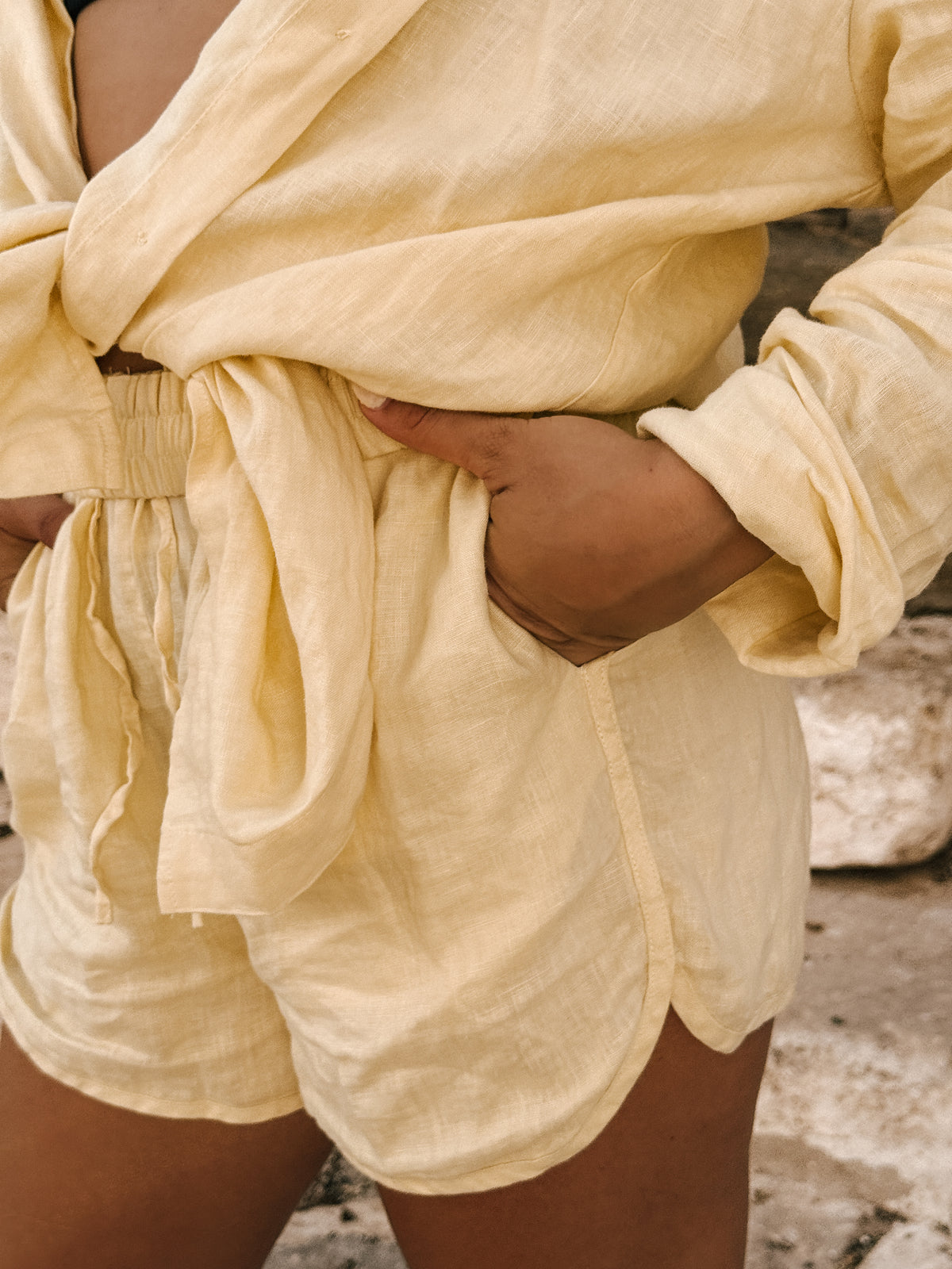 Linen Shorts Butter