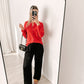 Pure Cashmere Cardigan Cherry Red