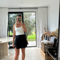 Black Linen Skorts