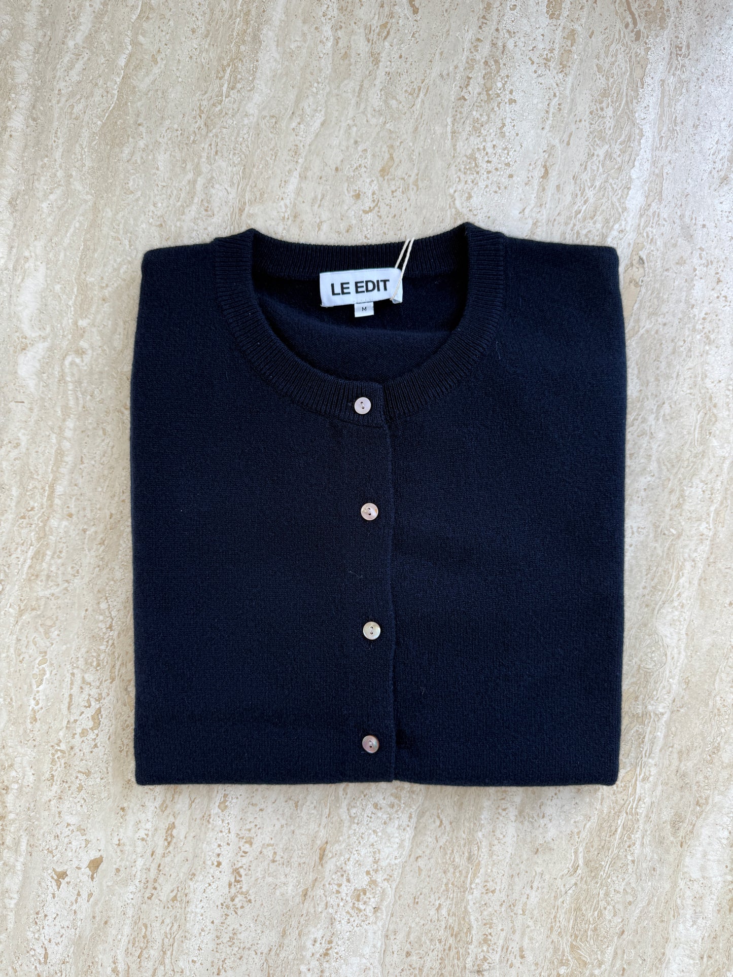 Navy Midnight Pure Cashmere Cardigan