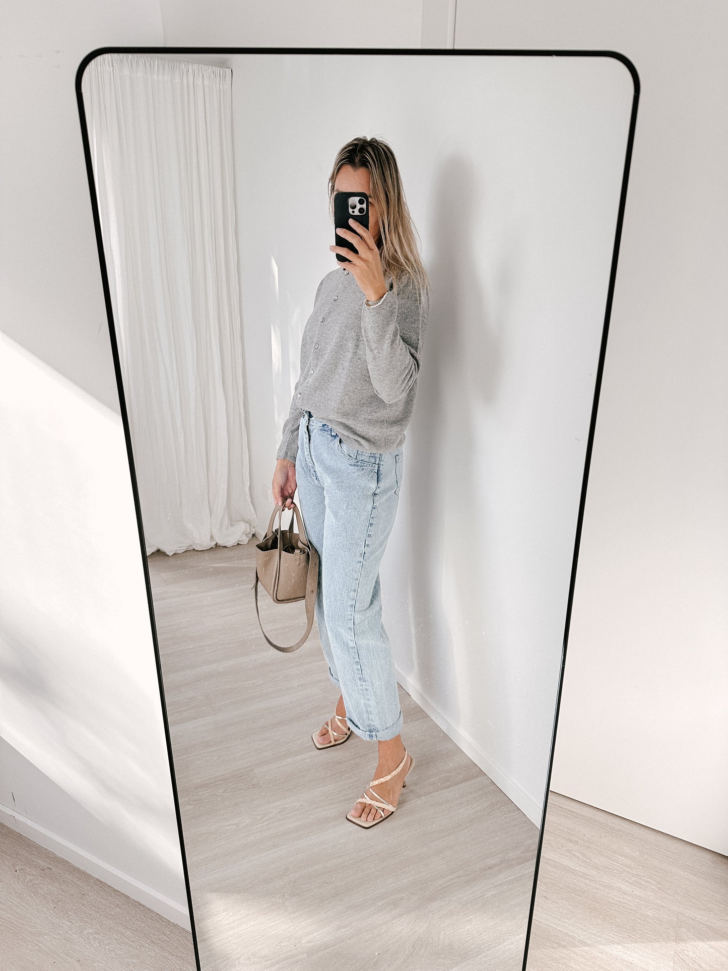 Marle Grey Pure Merino Cardigan