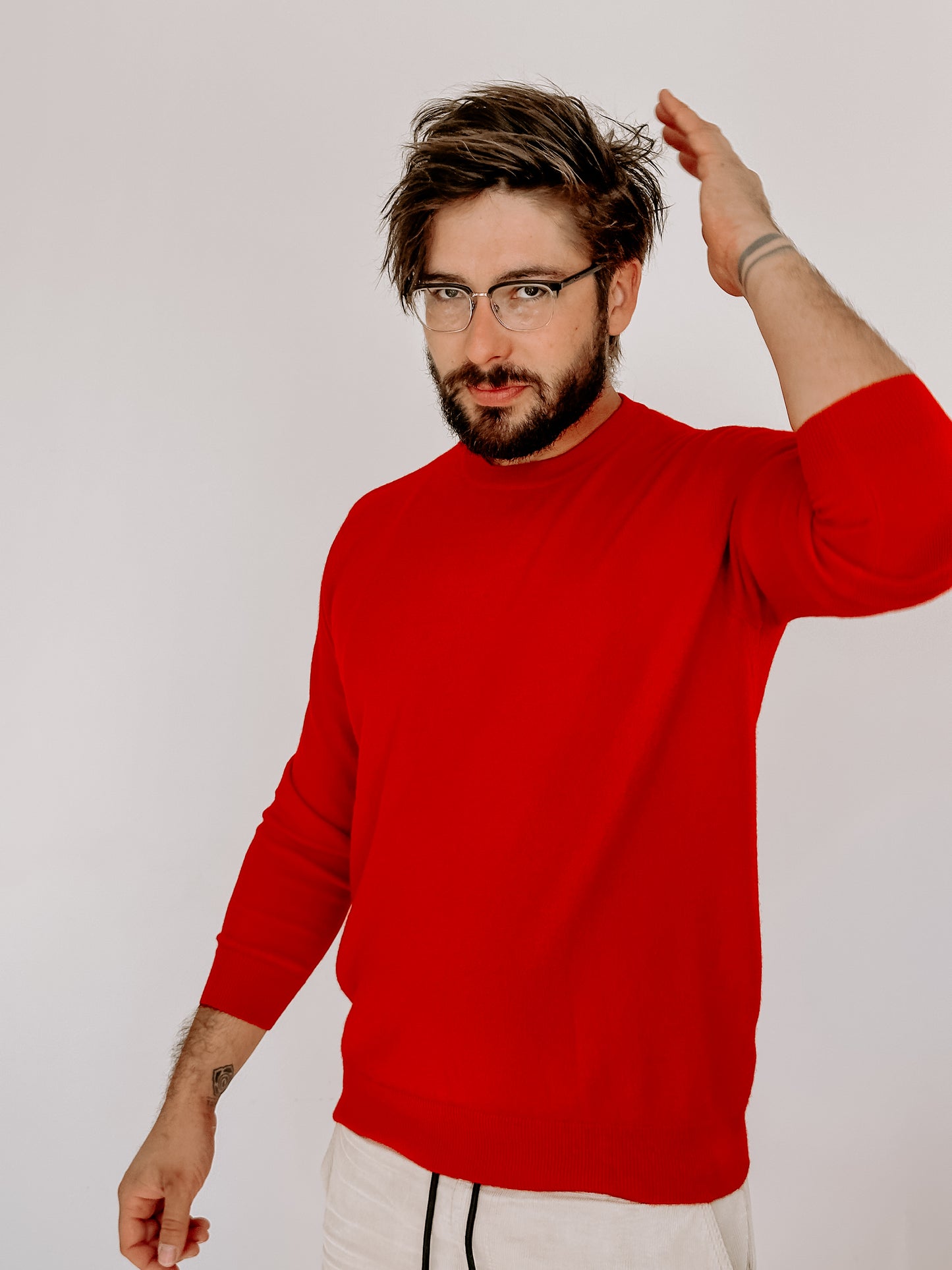 Dangerous Mens Pure Cashmere Crew Neck Jumper
